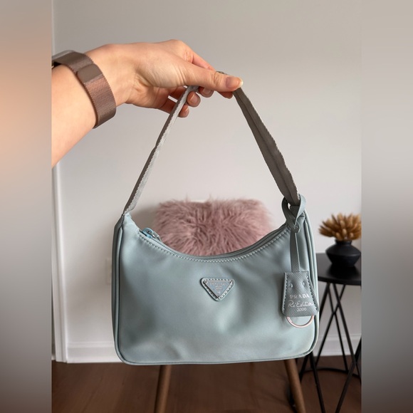 On hold - Baby blue nylon shoulder bag - Picture 7 of 7